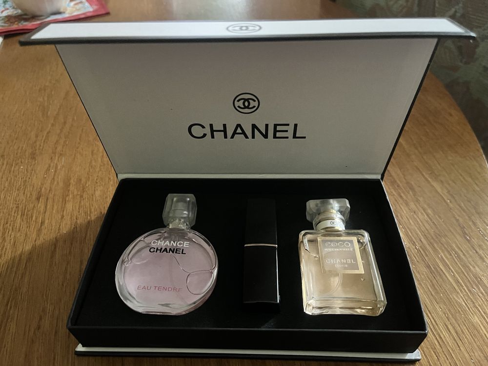 Chanel zestaw pomadka i 2 perfumy coco