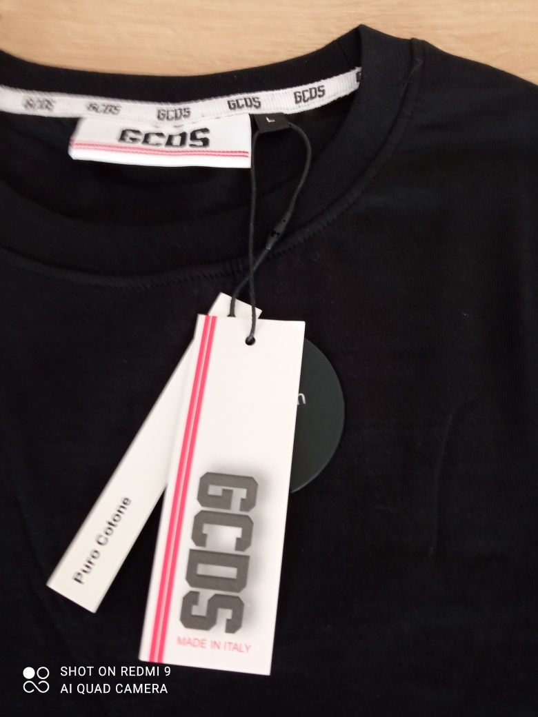 GCDS czarny t-shirt rozmiar L