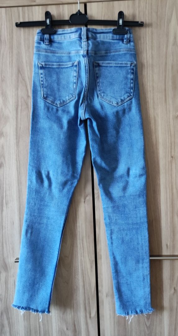 Spodnie XXS 32 Cropp wysoki stan rurki dżinsy