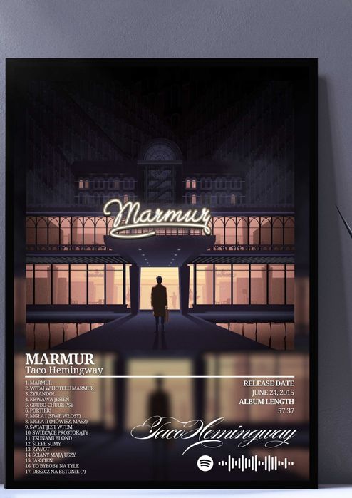 Taco Hemingway Marmur plakat a3 cd album merch w race obraz