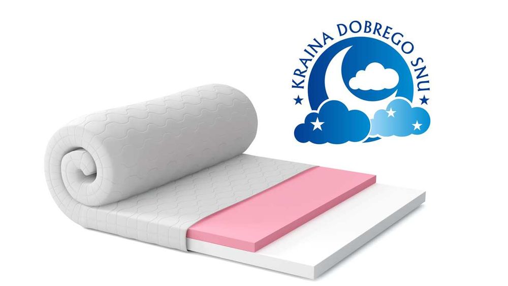 Materac nakładka KDS PIANKA-VISCO grubość 8 cm RÓŻNE ROZMIARY