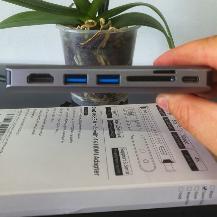 HUB Adaptador multiportas para portátil USB C 8 EM 1