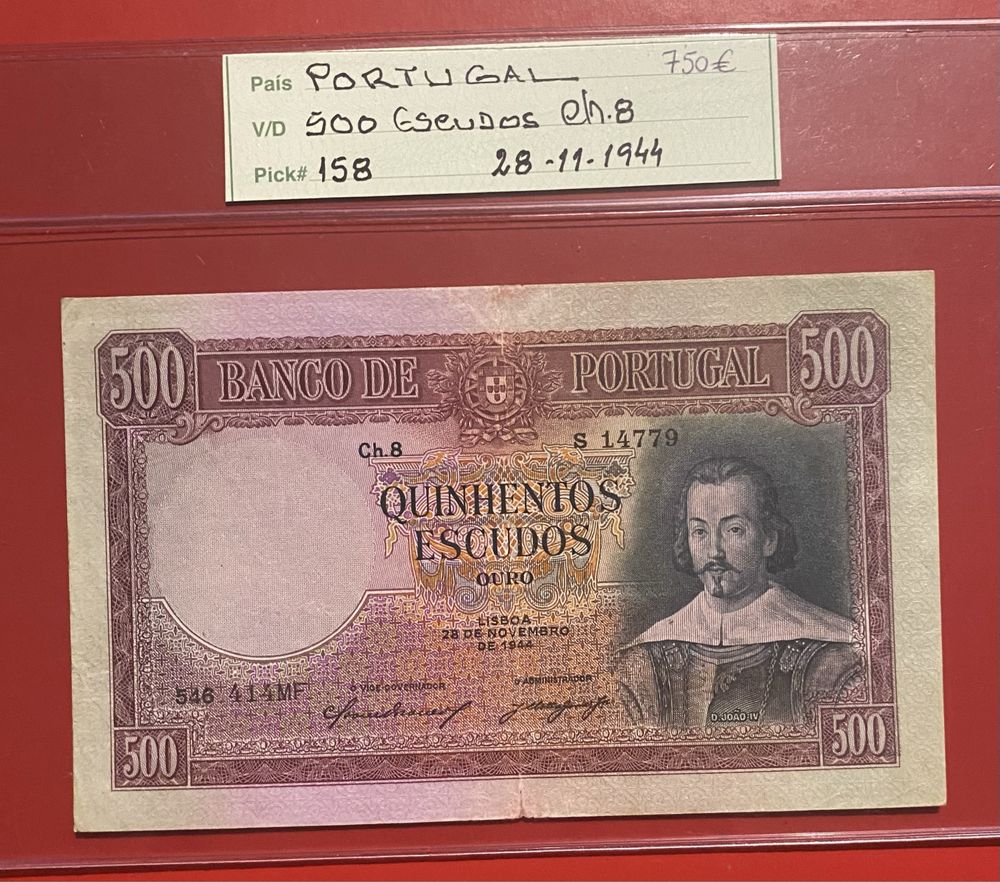 Nota 500$00 Ch.8 - 28 Novembro 1944