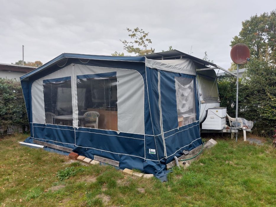 Adria Stacjonarna na działkę budowe 4 os duży wybór przyczep