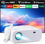 Projektor WiFi i Bluetooth, przenośny projektor Full HD 1080P Nowy