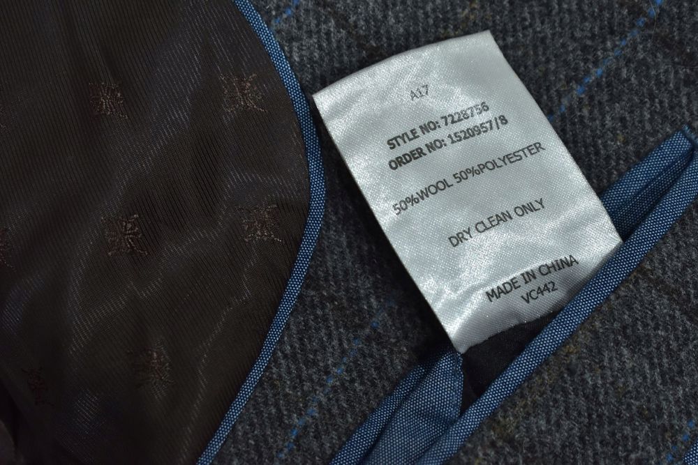 Mario Conti Wełniana Tweedowa Marynarka Męska 56