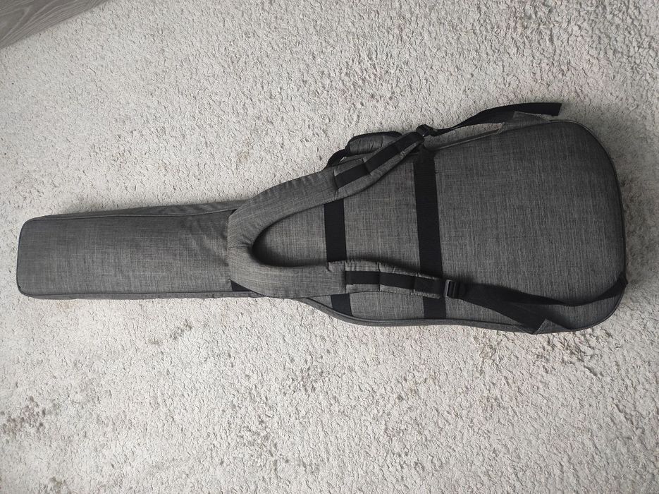 Чохол для бас гітари та ремінь для гітари синій