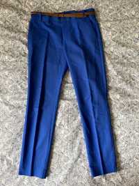 Spodnie Klasyczne Eleganckie z kantem Zara M/38 Niebieskie z paskiem