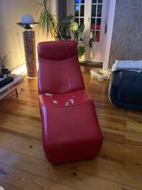 Chaise, longue rouge