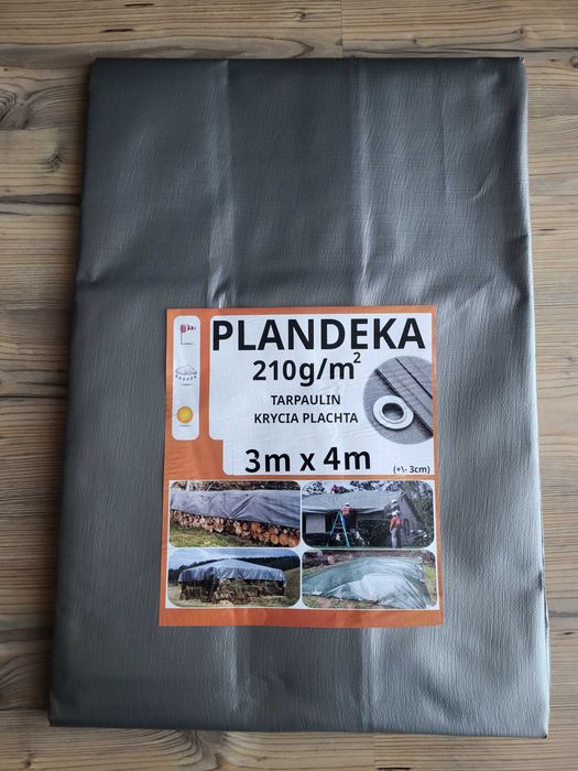 PLANDEKA 3x4 m 210 g WODOODPORNA MROZOODPORNA płachta ochronna brezent