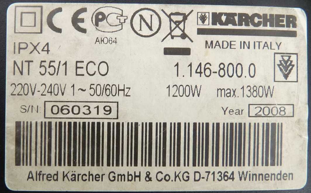 Odkurzacz przemysłowy Karcher NT 55/1