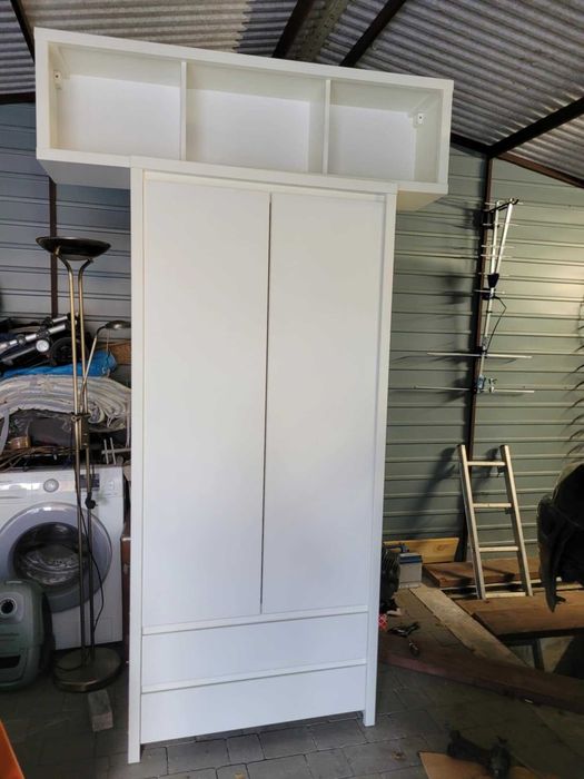 Szafa BIAŁA z dwoma szufladami 90 cm. x55 cm.x 200 cm. DOWÓZ GRATIS!!!