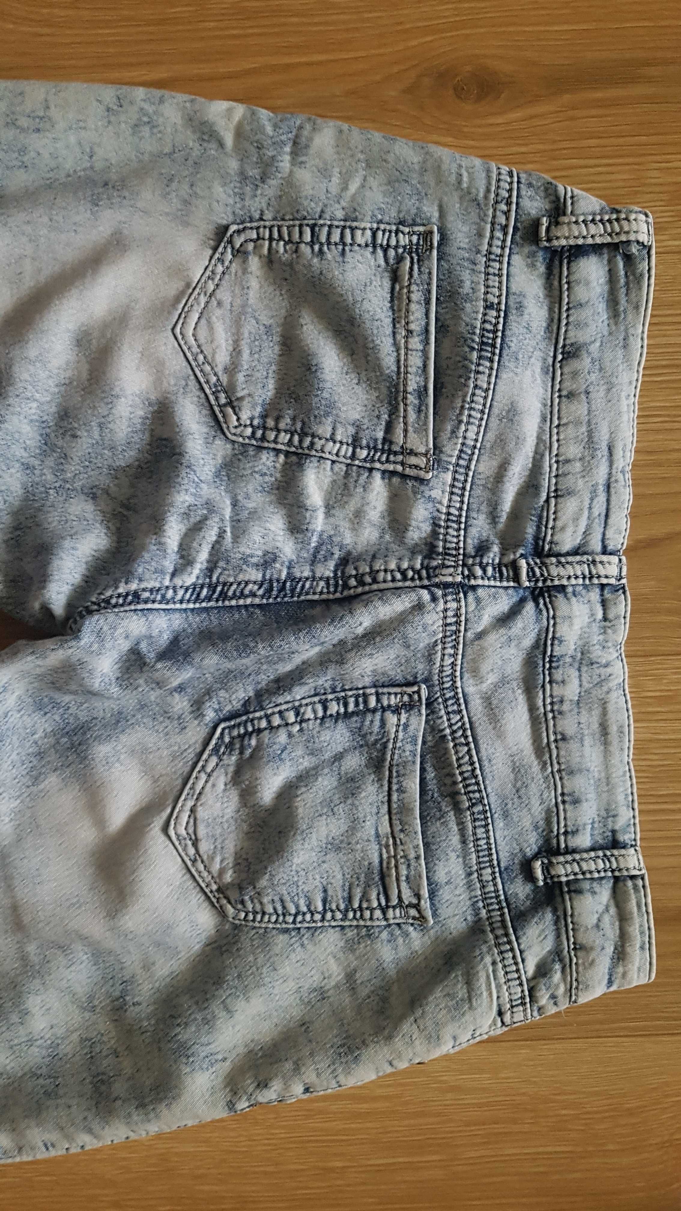 Bawełniane spodnie przypominające jeans niski stan rozmiar 38 / M