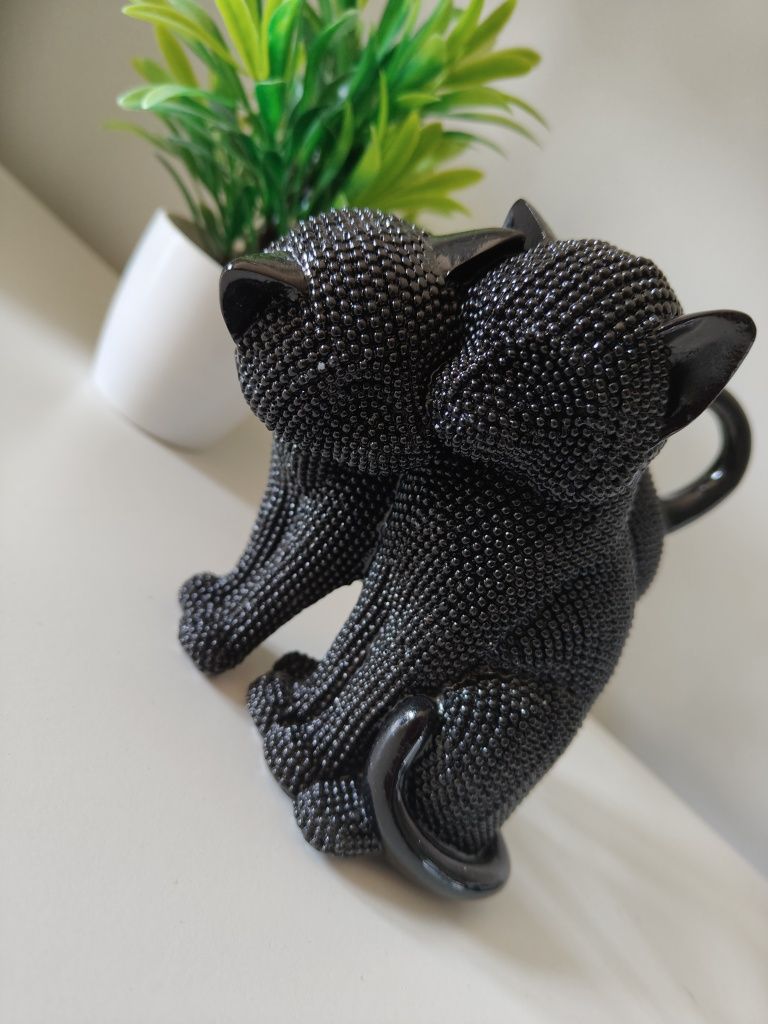 Figurka dekoracyjna czarne kotki 13/15cm