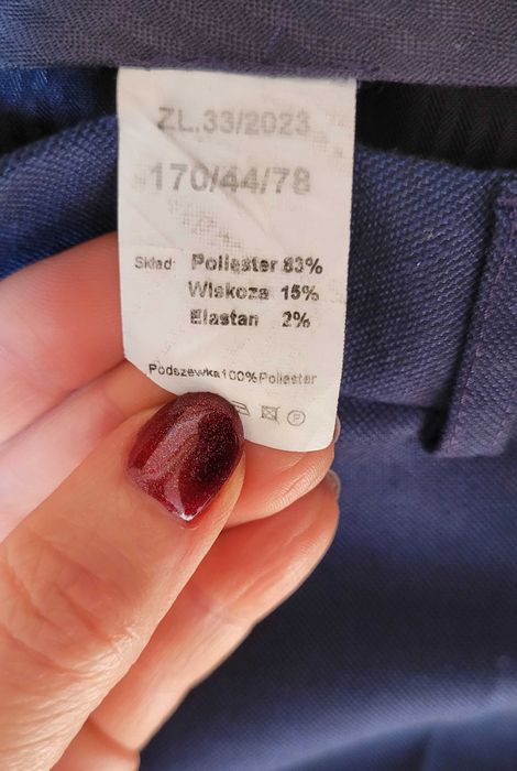 Garnitur slim fit na 170-174 cm wrostu