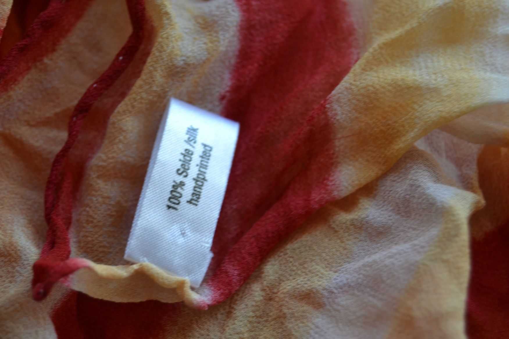 Jedwabny angielski  silk jedwab szalik szal.