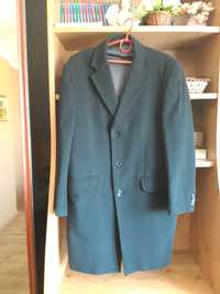 Dressmann klasyczny, elegancki czarny płaszcz męski rozmiar 48 M/L