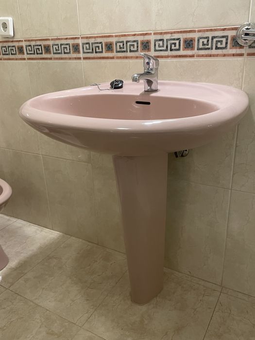 Sanita C/Autoclismo Exterior Bidê e Pia Rosa Queimado