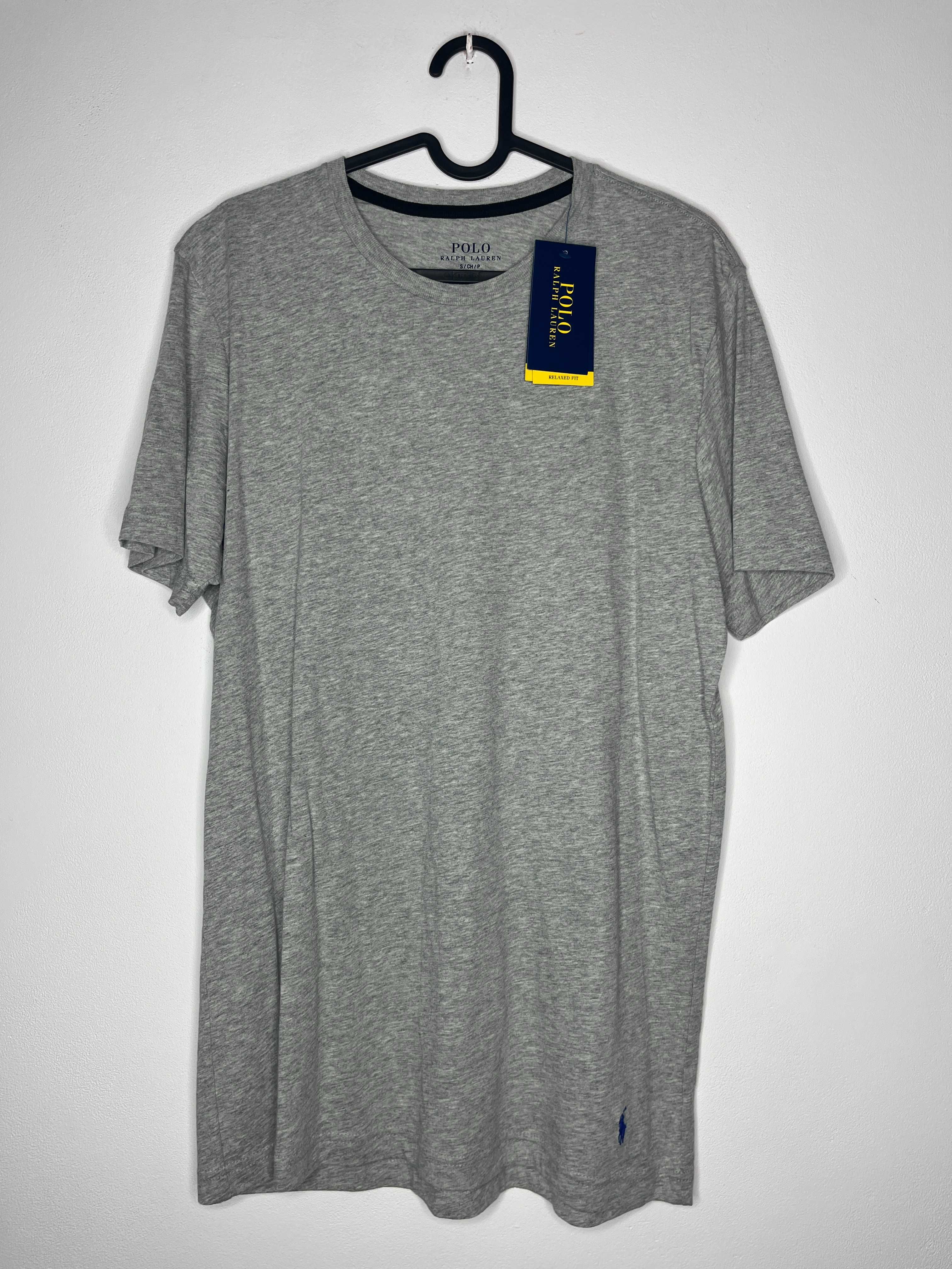 bawełniana szara popielata koszulka Tshirt męski Polo Ralph Lauren S