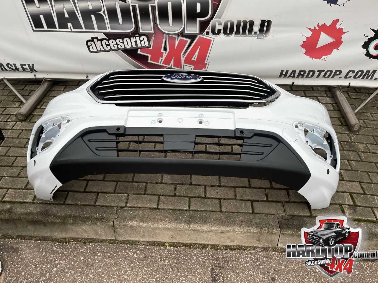 Zderzak Grill Ford Transit Custom 2018+ Przód Nowy Lift  Biały Chrom