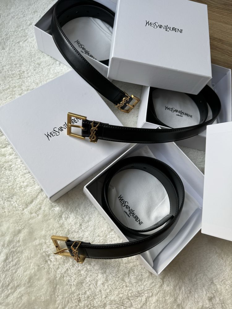 Pasek Saint Laurent, YSL, skora, premium jakosc