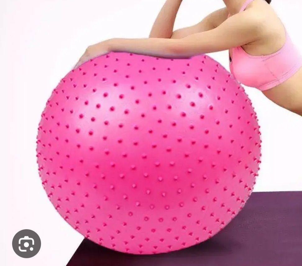 Масажний м'яч для фітнесу йоги спортивний гімнастичний фітбол з шипами