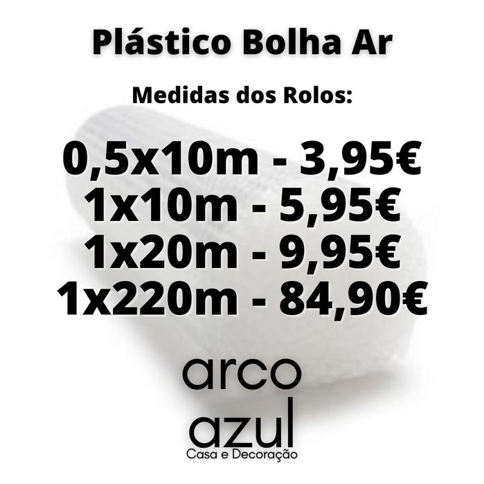 Plastico Bolha Ar - Rolo 1x220m By Arcoazul