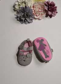 Buty niemowlęce niechodki myszki wkładka 12cm