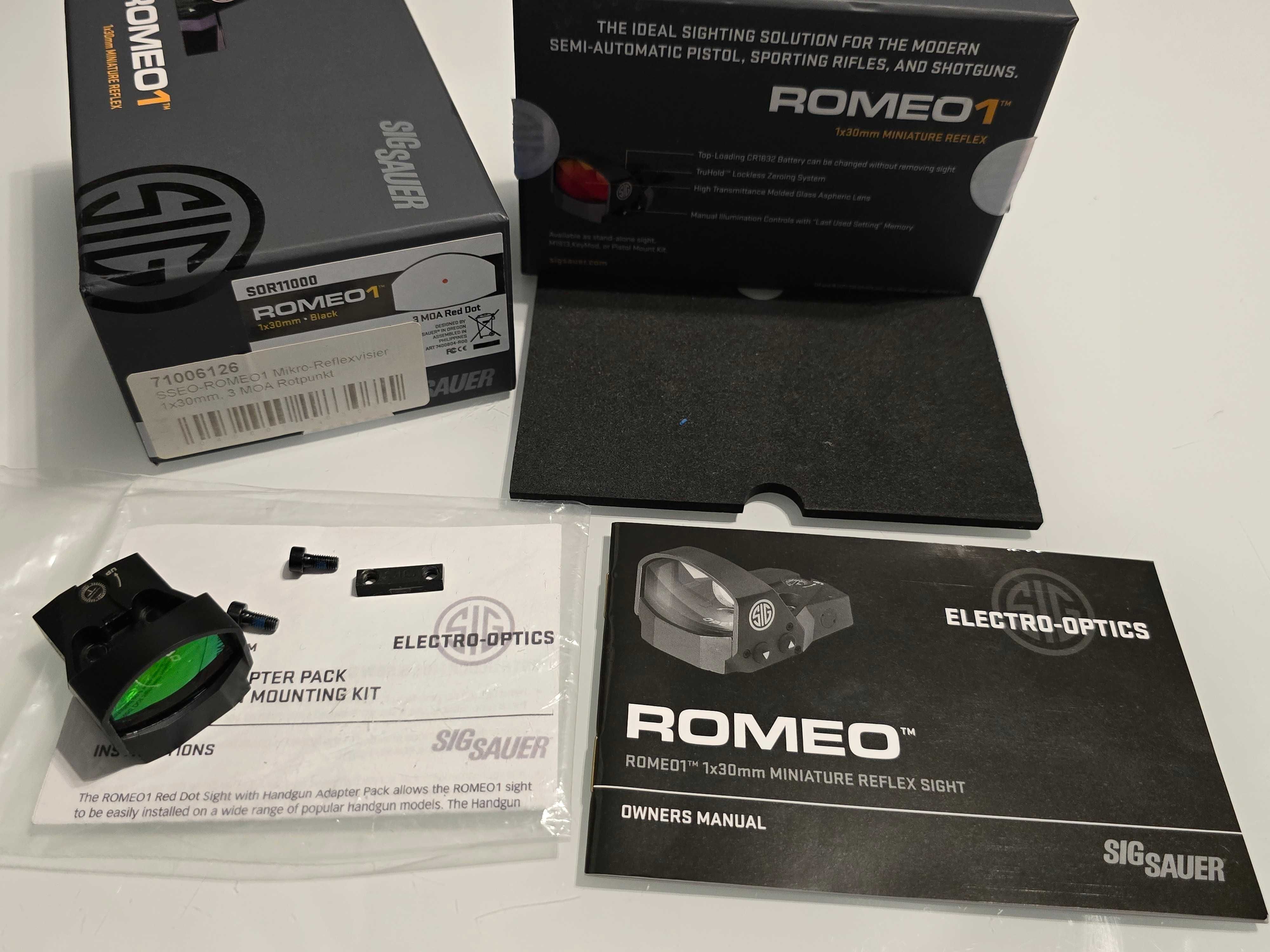 celownik kolimatorowy kolimator Sig Sauer Romeo 1 3MOA jak nowy.
