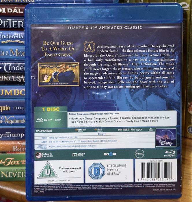 Filme Bluray “Beauty and The Beast” - Áudio e Legendas PT-PT  - Disney