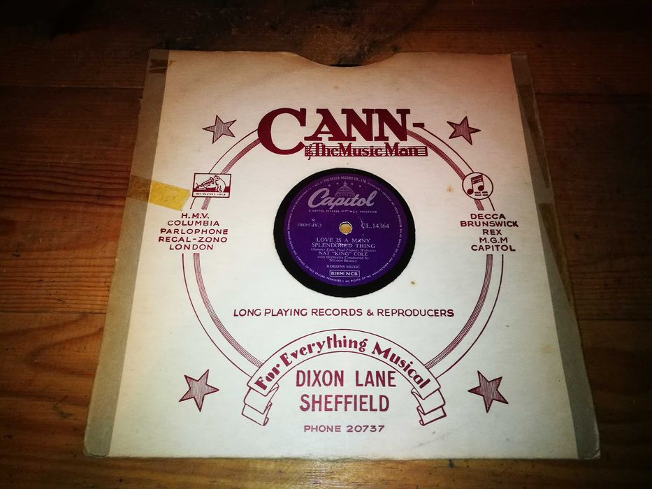 NAT KING COLE-Love Is Manmy Sple/Autumn Leaves (Ed ING-1956-10'-78RPM