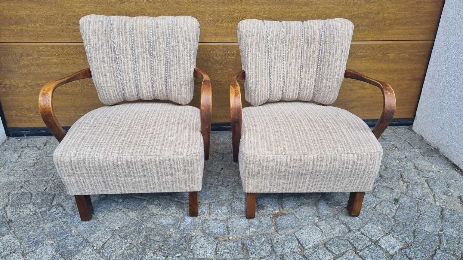 2x fotel Halabala H 237 Design Design PRL Art Deco Czechosłowacja