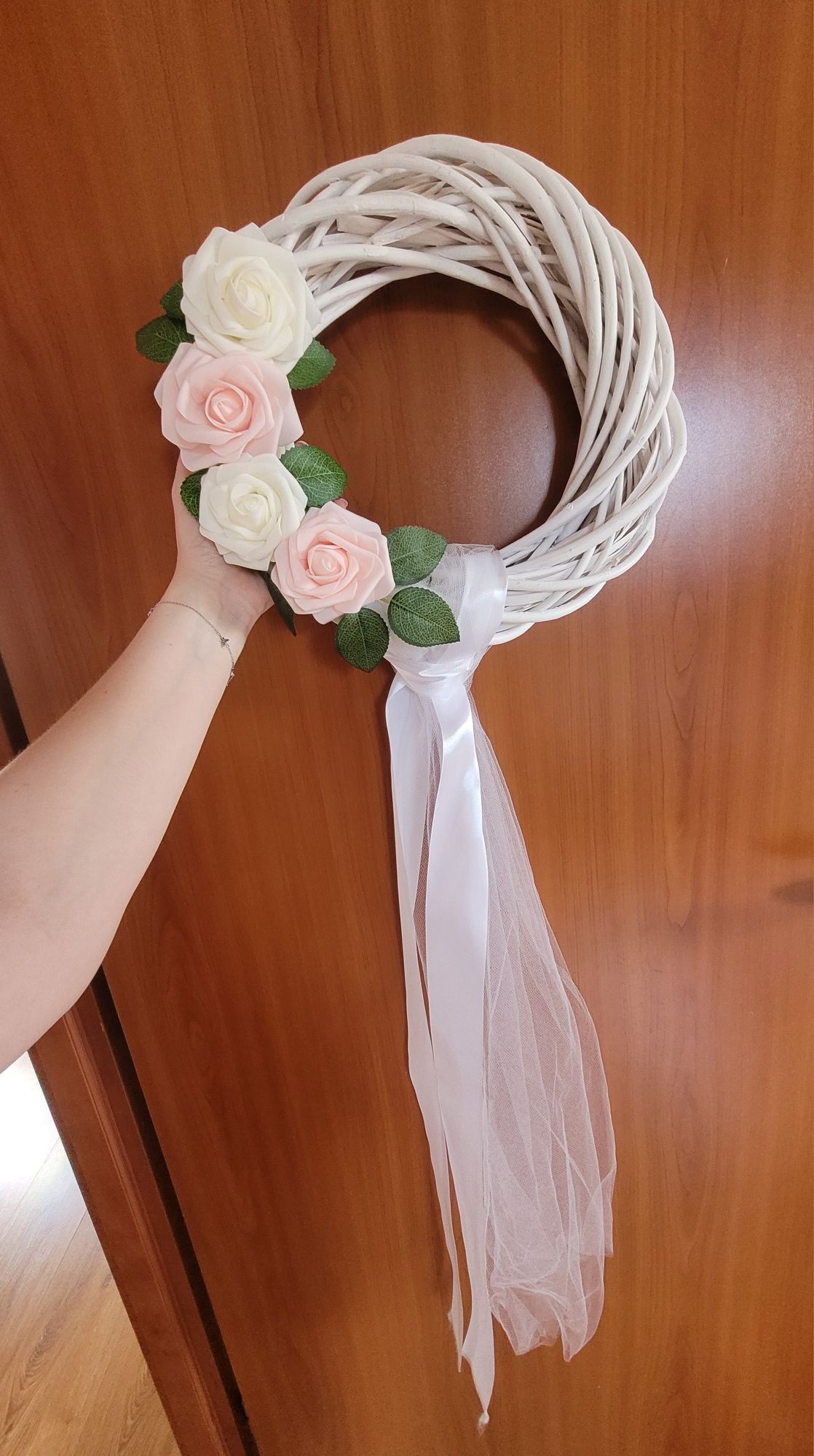Ozdoba ślubna na płot