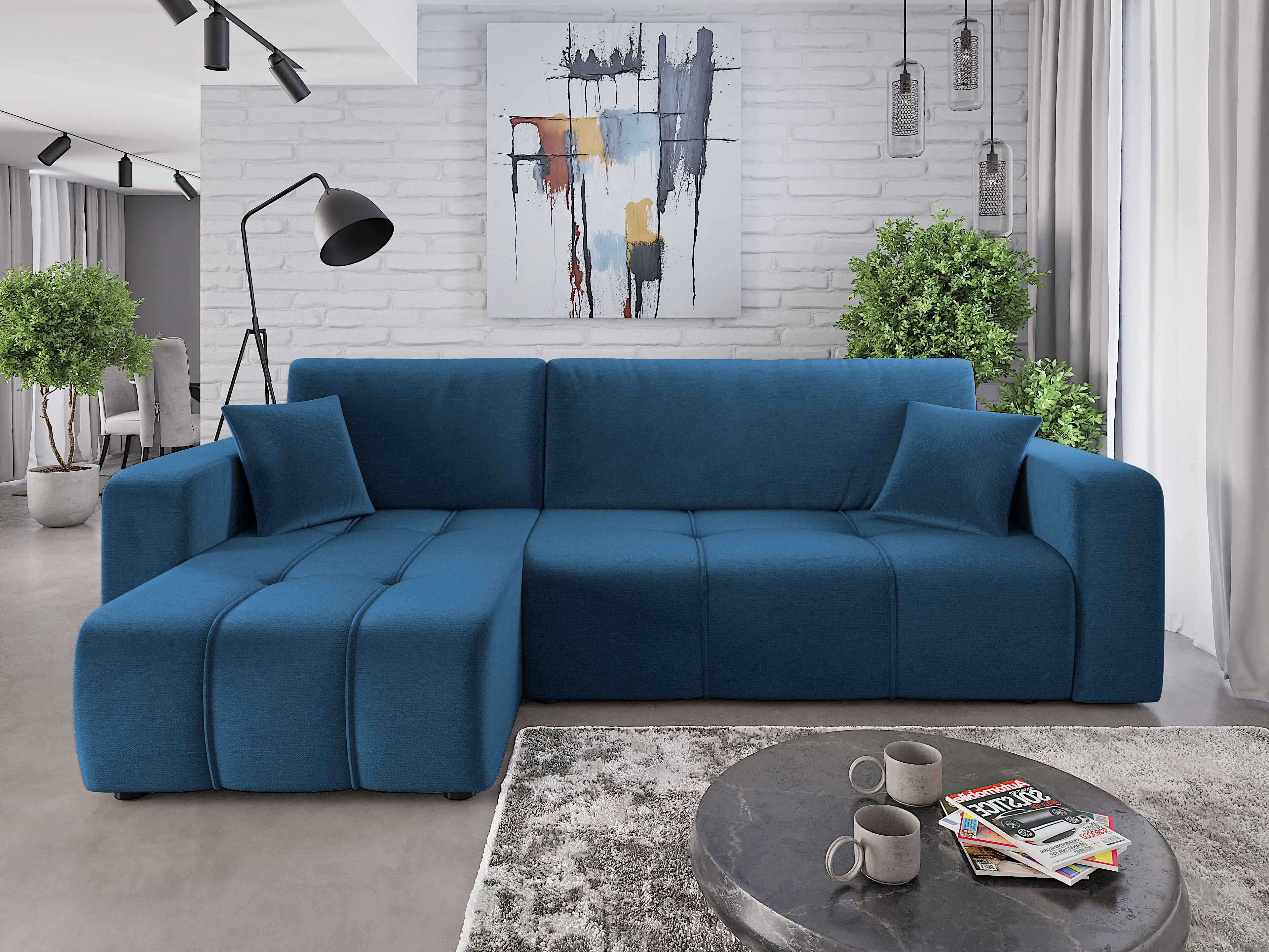 naroznik sofa ALICE L funkcja spania pojemnik Kronos7 sprezyna falista