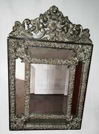 Espelho de parede - Banhado a prata - Início do século XX