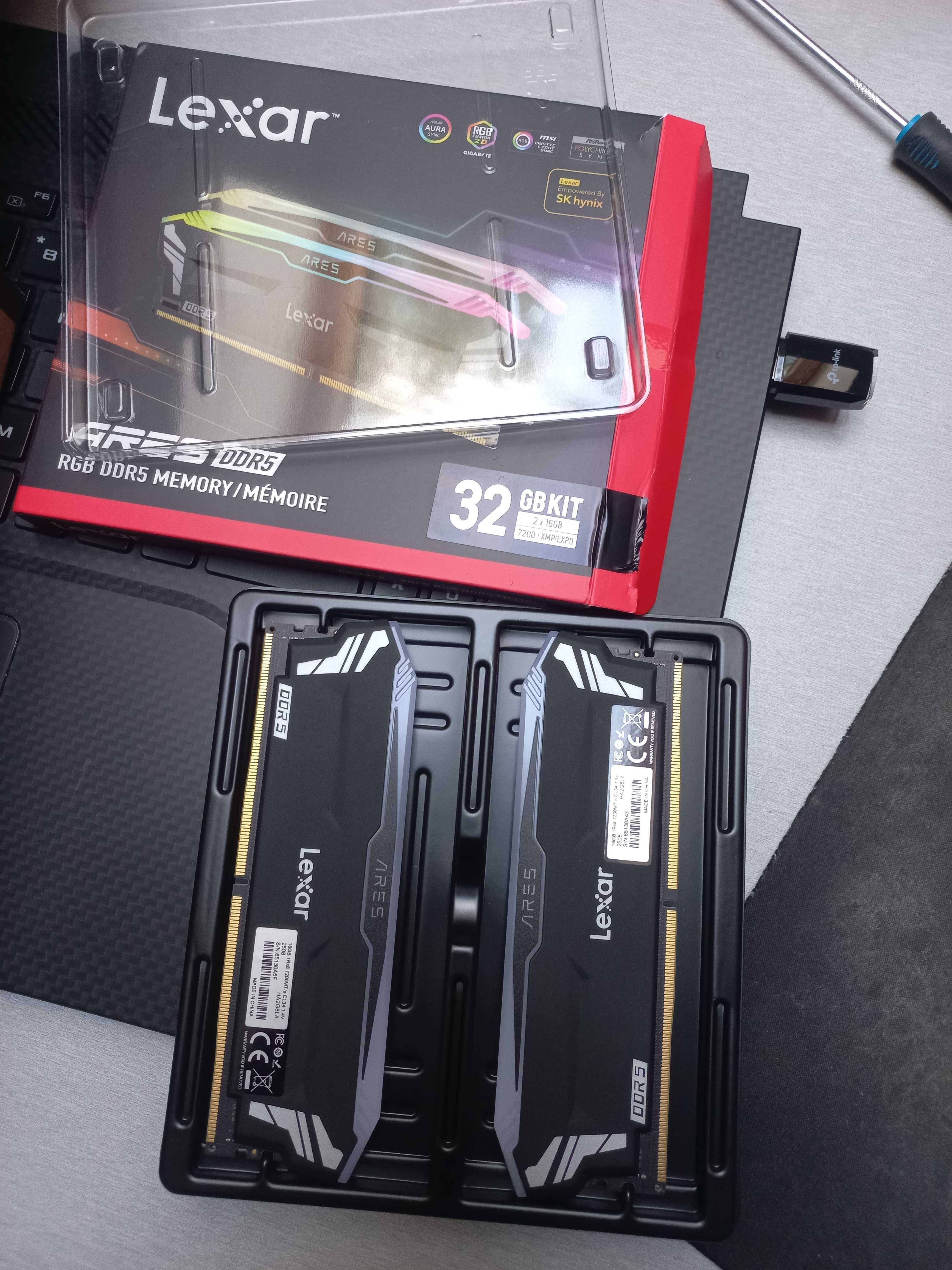 Pamięć LEXAR DDR5 ARES RGB Gaming 32GB(2*16GB)/7200