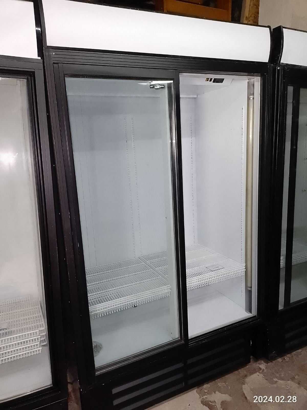Холодильный шкаф витрина роздвижна Inter -1200T Ш-1, 14СКР двухдверный
