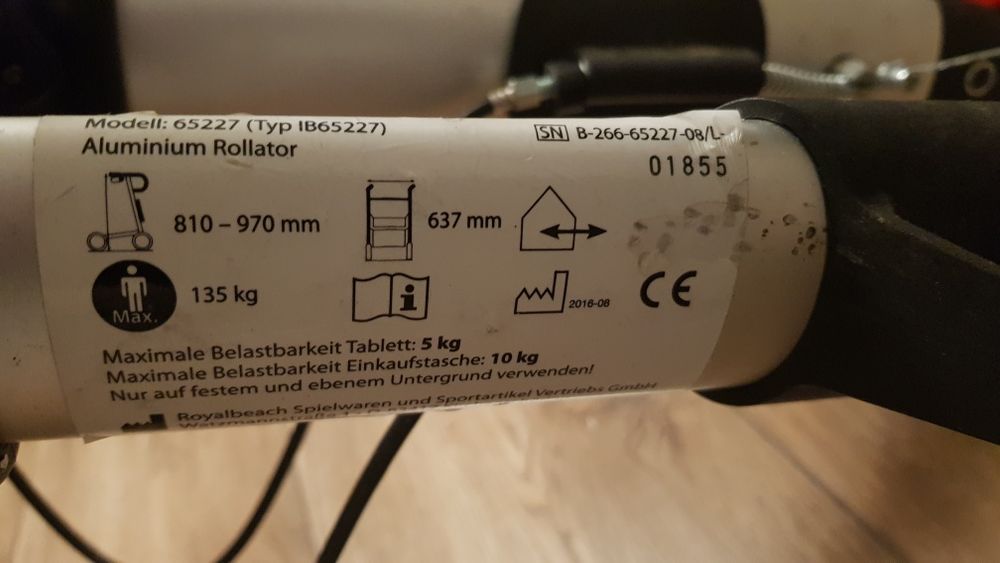 Balkonik chodzik rechabilatacyjny aluminiowy skladany