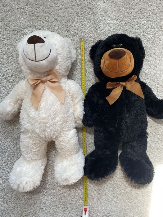 Pluszowy miś czarny i biały 50 cm