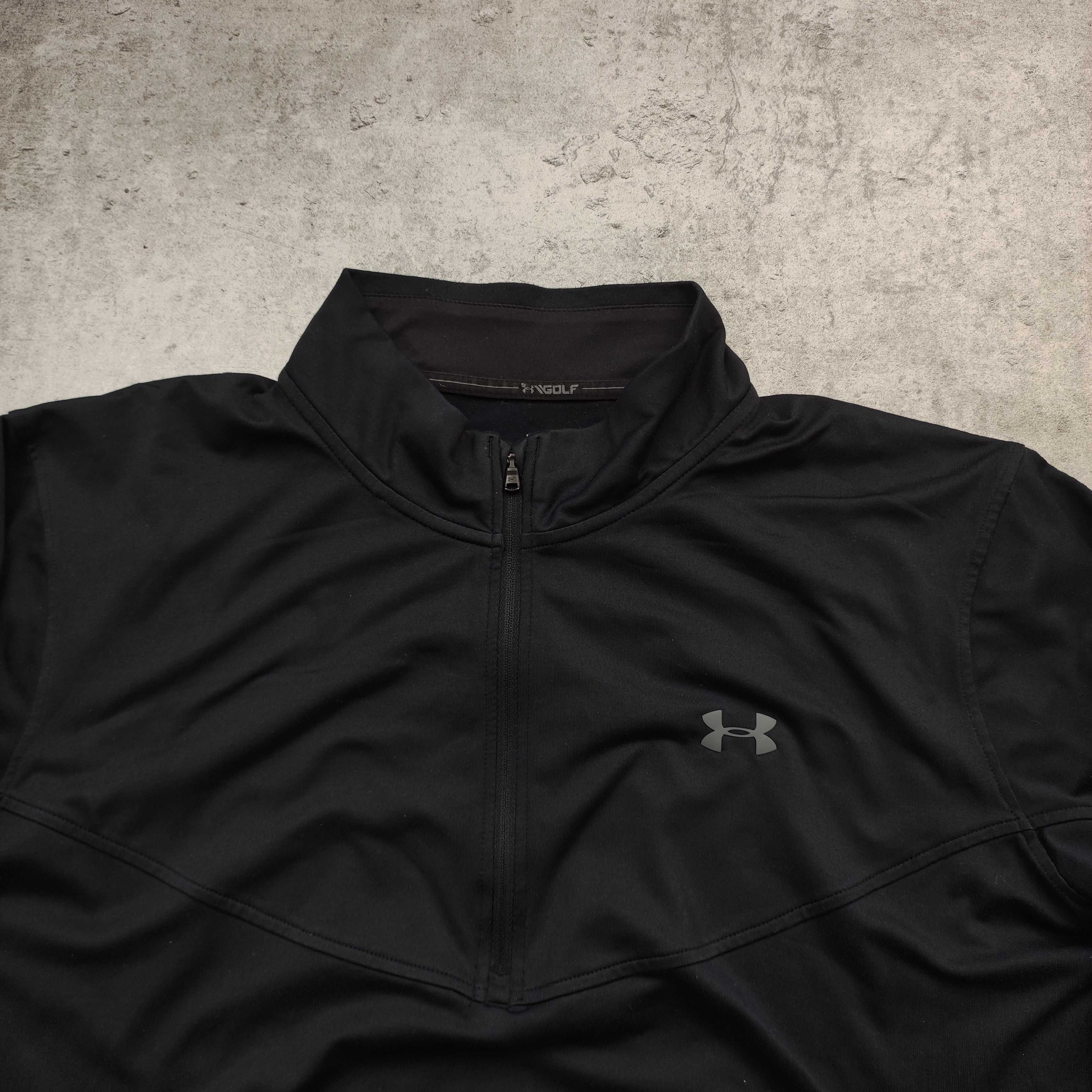 MĘSKA Bluza Suwak czarna Sportowa Under Armour Storm Thermal Gym Activ