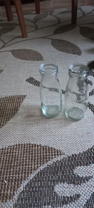 Butelki po śmietanie PRL