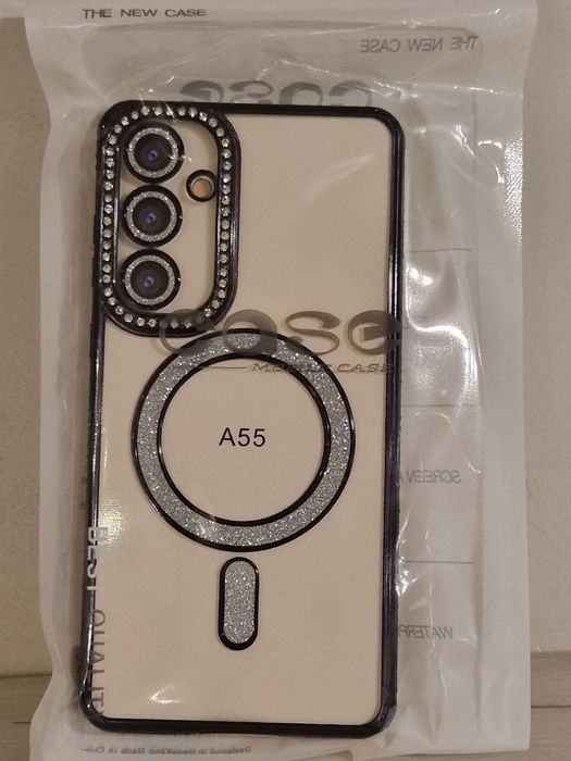 Bling Magsafe Case do Samsung Galaxy A55 5G czarny