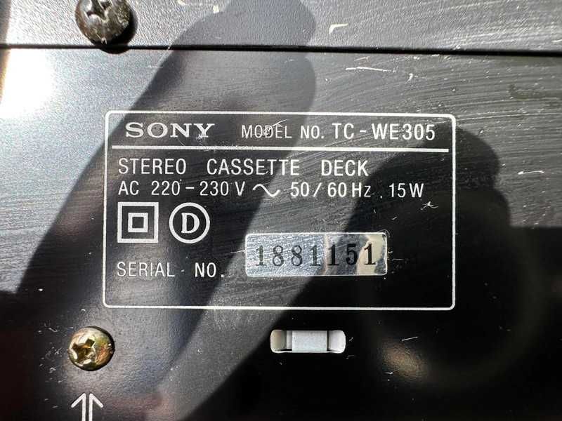 Magnetofon Sony TC-WE305 – sprawny, stereo, auto-reverse, Dolby B/C