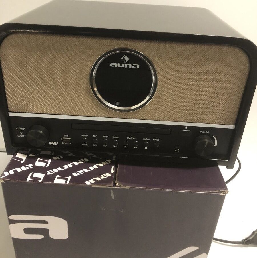 Wieża Retro Auna Columbia Cyfrowe Radio DAB Analogowe CD Bluetooth AUX