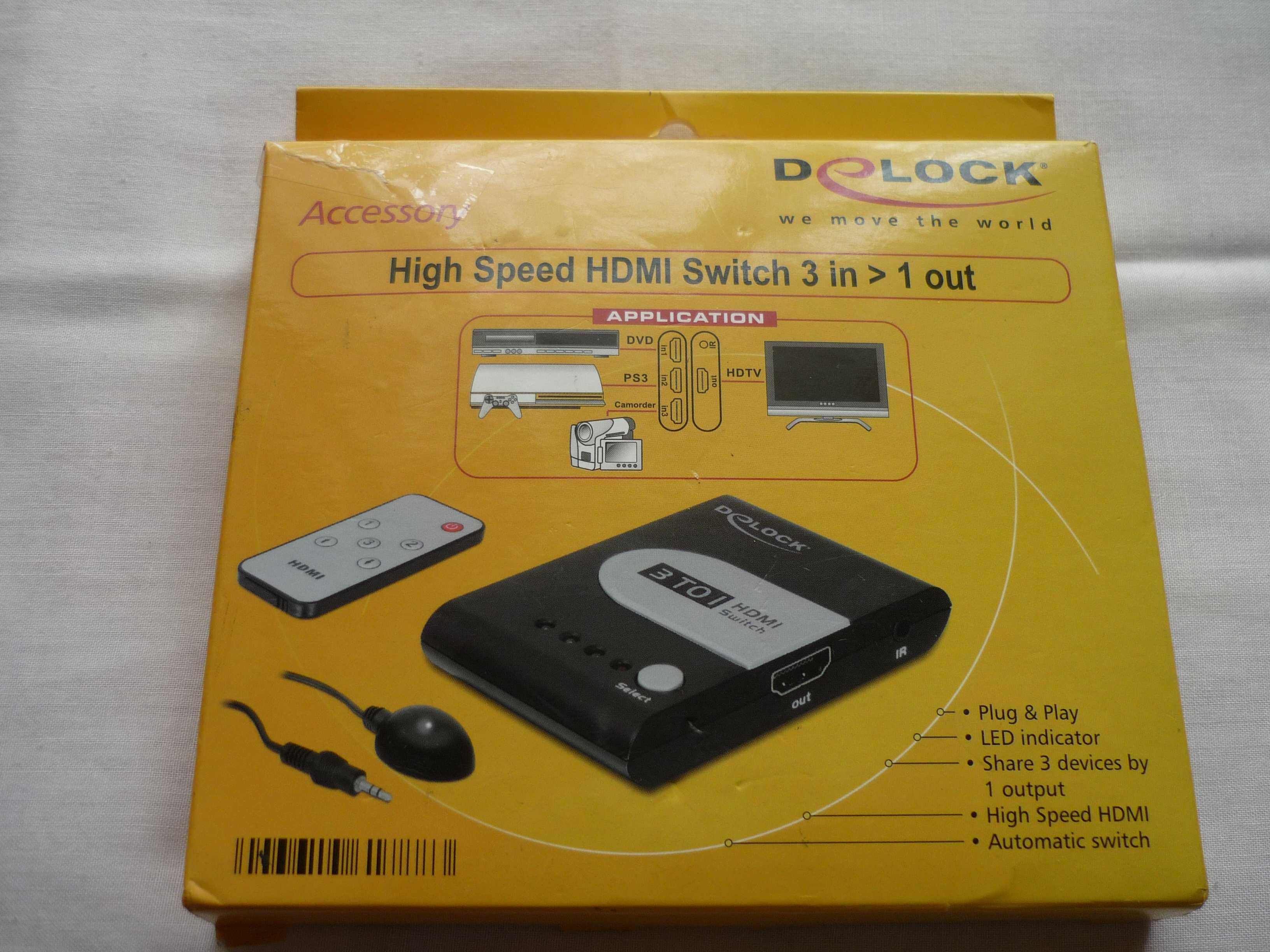 Перемикач свіч комутатор HDMI Delock 3 х 1