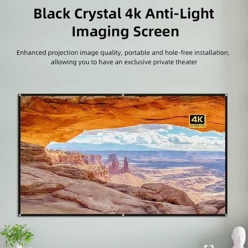 ⇒ "Black Crystal" 4К Screen - ALR экран для проектора, с углом 180°