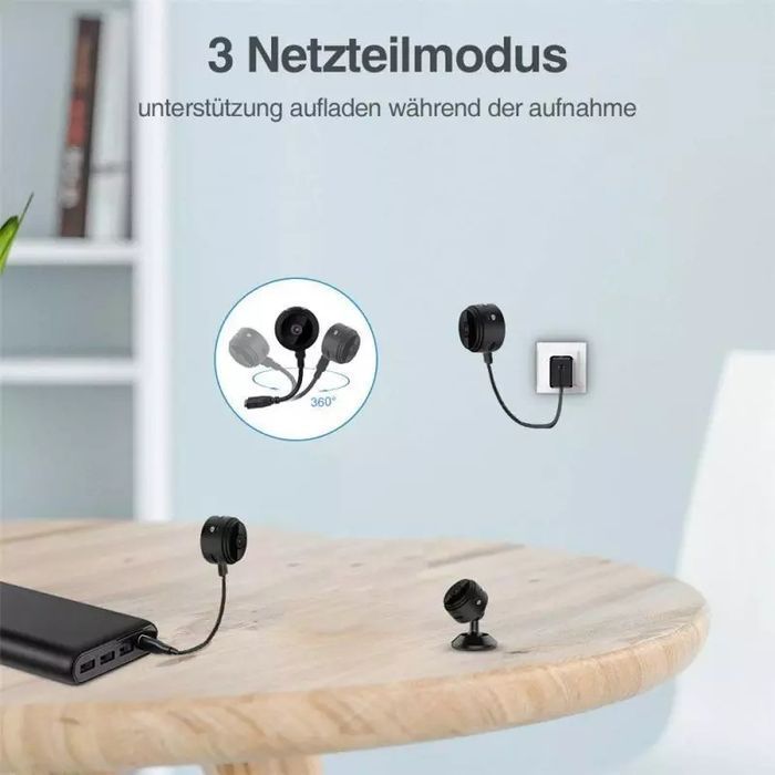 Mini kamera A9 IP ap WiFi podczerwień 720 HD monitoring 150° magnes