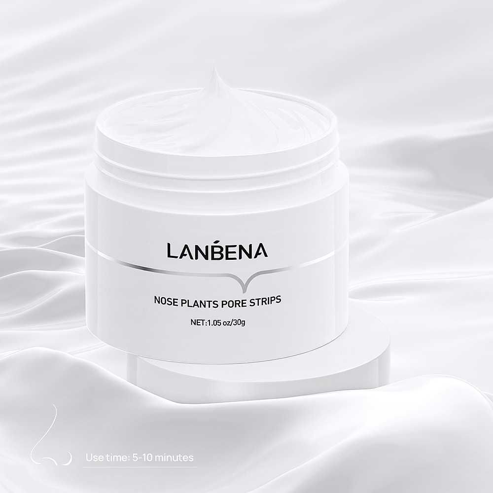 Маска для удаления черных точек LANBENA 30 мл + 60 полосок Оригінал