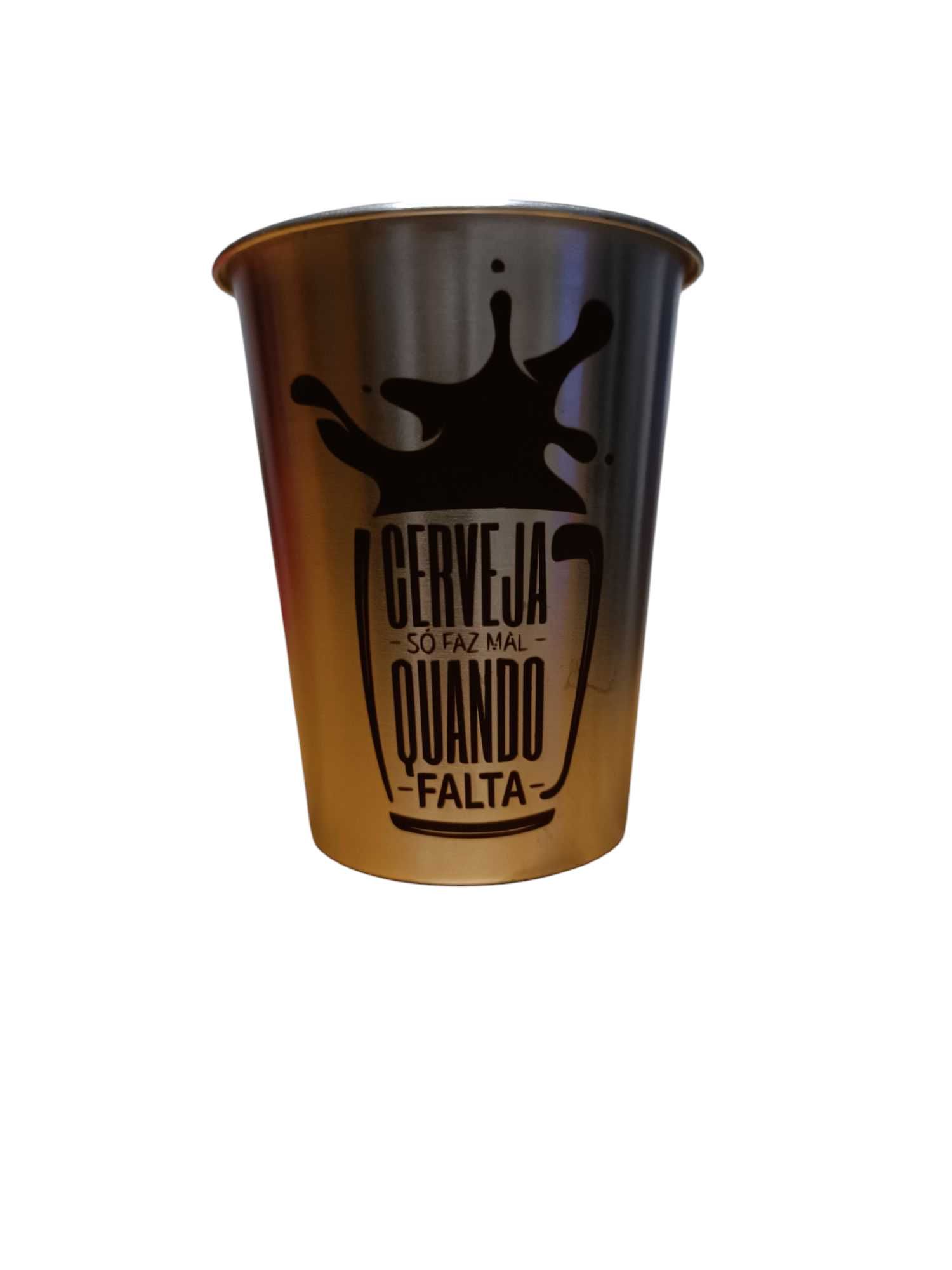 copo cerveja inox personalizado metalico  260ml  350ml  500ml