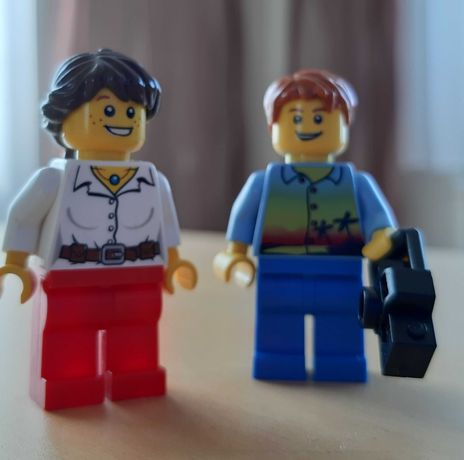 2 figurki Lego City z zestawu do budowania Safari 4637